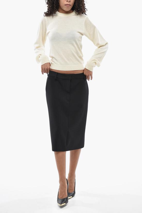  막스마라 롱 스커트 LAGO 0 003 28 Black - MAX MARA