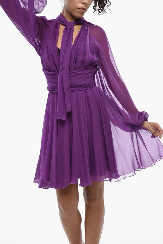 돌체앤가바나 숏 원피스 F60AXT FU1AT F0571 Violet - DOLCE & GABBANA