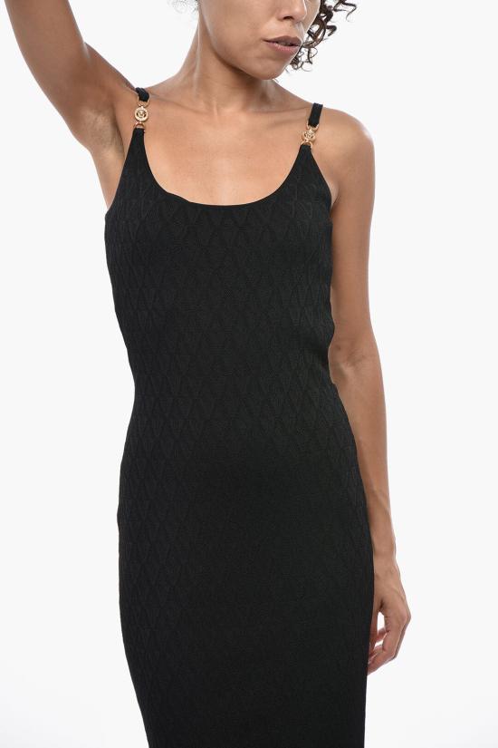  베르사체 숏 원피스 10113961A159781B000 Black - VERSACE