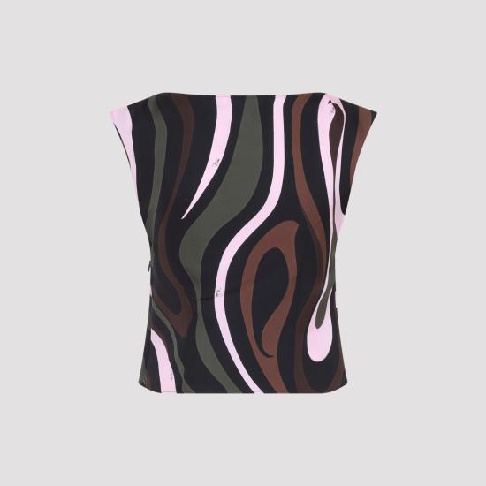 26FW 푸찌 탑 6URM85 6U761 004 KHAKI PINK - PUCCI