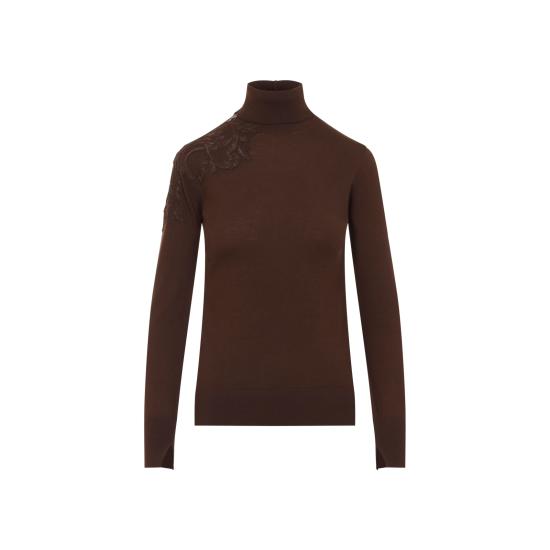 26FW 에르마노 설비노 터틀넥 D495M310EAPATL 91118 CHESTNUT - ERMANNO SCERVINO