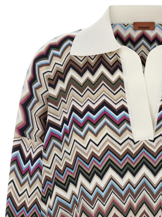 26FW 미소니 폴로 티셔츠 DS26WN1BBK01KOSMSPL Multicolor - MISSONI