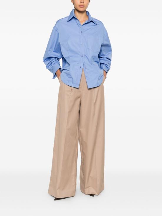  발렌시아가 하이웨스트 플리츠 팬츠 872311TKP079577 P26 BEIGE - BALENCIAGA