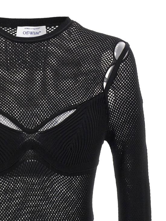  오프화이트 셔츠 LDOWHT020S24KNI00110101010 BLACK - OFF WHITE