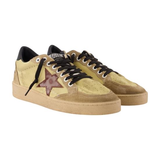 26FW 골든구스 볼 스타 스웨이드 스니커즈 GMF00117F00874120398 YELLOW - GOLDEN GOOSE