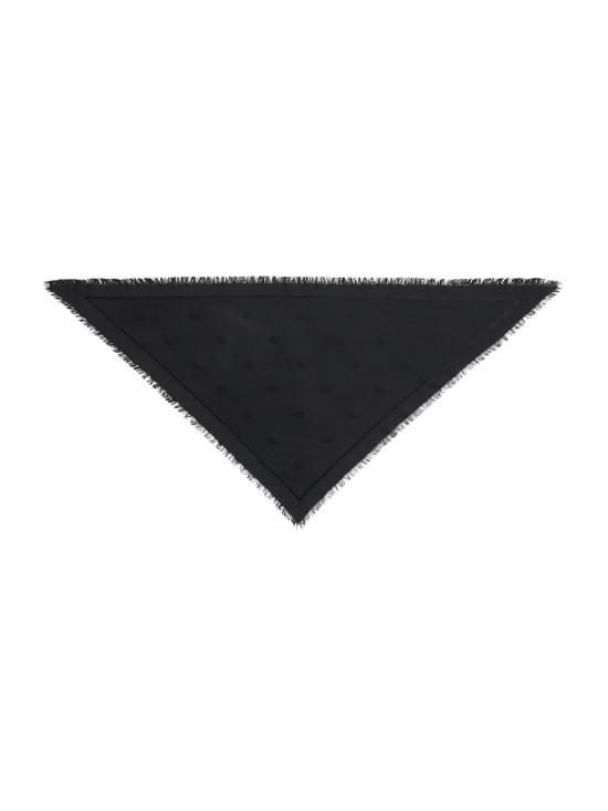 26FW 구찌 더블 G 실크 울 숄 A0057A3GA38 1000 BLACK