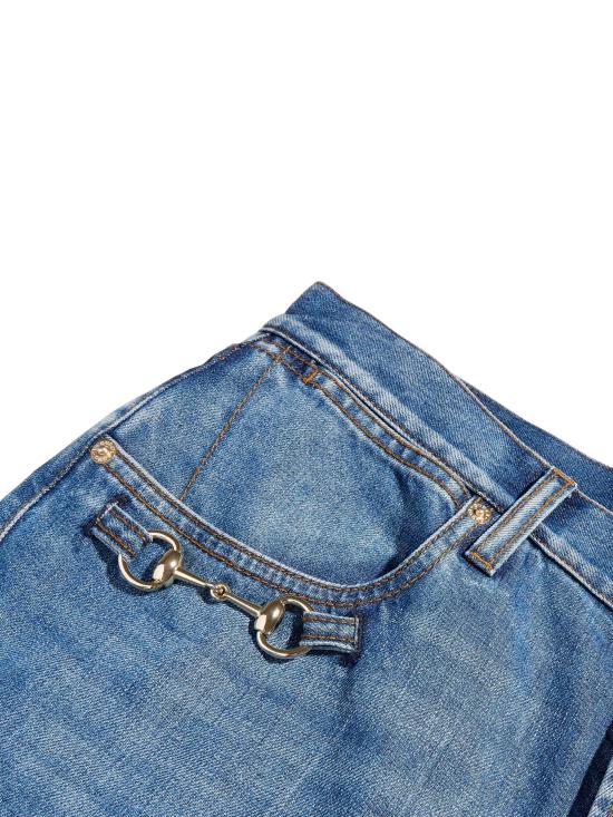 26FW 구찌 부츠컷 코튼 데님 팬츠 864707XDDJO 4011 BLUE - GUCCI