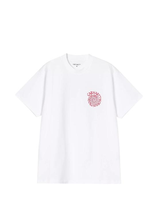 26SS 칼하트 WIP 숏슬리브 스파이럴스 티셔츠 I036264CO 02XX WHITE