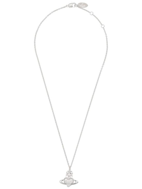  비비안웨스트우드 발렌타인 아그나타 바스 릴리프 목걸이 630203G0 02P102P102 SILVER - VIVIENNE WESTWOOD