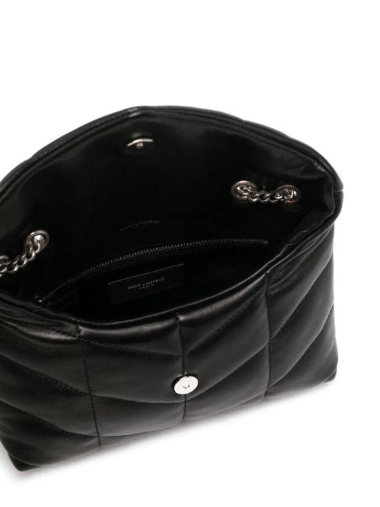 26FW 생로랑 토이 푸퍼 소프트 나파 램스킨 숄더백 7593371EL00 1000 BLACK - SAINT LAURENT