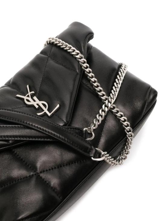 26FW 생로랑 토이 푸퍼 소프트 나파 램스킨 숄더백 7593371EL00 1000 BLACK - SAINT LAURENT