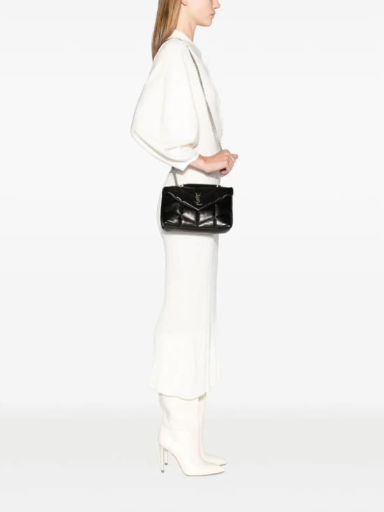 26FW 생로랑 토이 푸퍼 소프트 나파 램스킨 숄더백 7593371EL00 1000 BLACK - SAINT LAURENT