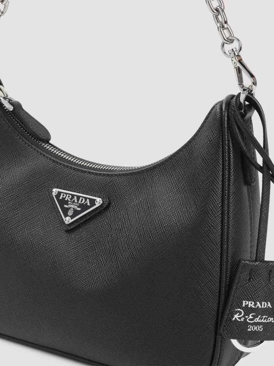 26FW 프라다 리에디션 레더 숄더백 1BH204VV2PNZVF0002 BLACK - PRADA
