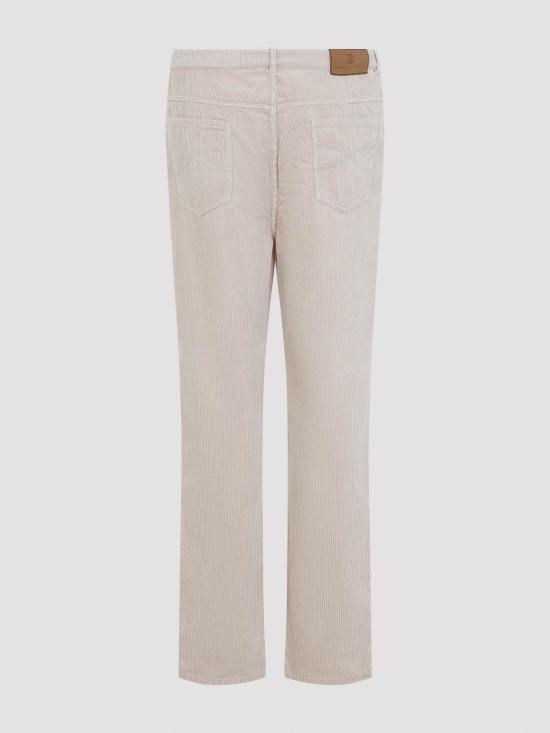 26FW 브루넬로 쿠치넬리 팬츠 M280NF1012CUZ49 LIGHT GREY - BRUNELLO CUCINELLI