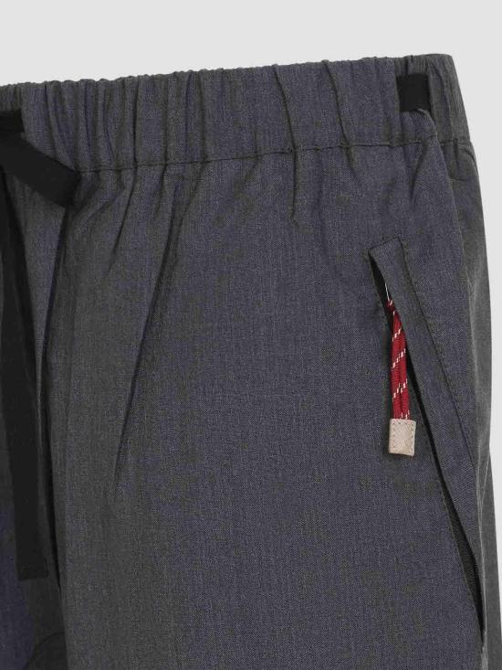 26FW 프라다 울 모헤어 캐주얼 팬츠 P258KSOOO17LKF0480 DARK GREY - PRADA