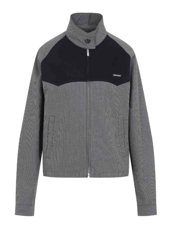 26FW 미우미우 깅엄 체크 블루종 자켓 ML1501SOOO19OSF0031 GREY