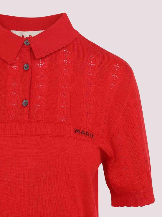 26FW 마르니 폴로 티셔츠 POMD0067EQUFZ63400R63 RED - MARNI