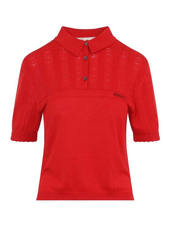 26FW 마르니 폴로 티셔츠 POMD0067EQUFZ63400R63 RED