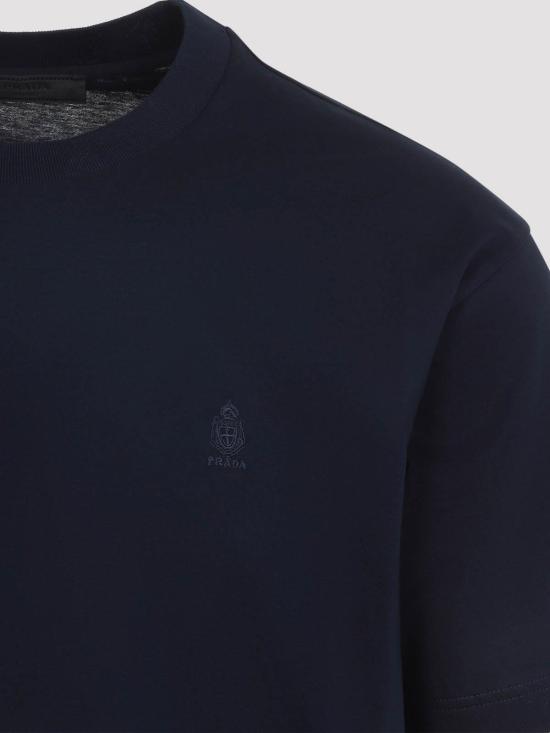 26FW 프라다 반팔 티셔츠 UJN999SOOO196FF0124 DARK BLUE - PRADA