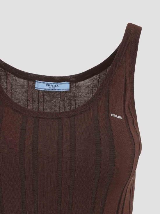 26FW 프라다 민소매 티셔츠 P29C31SOOO17WKF0005 LIGHT BROWN - PRADA