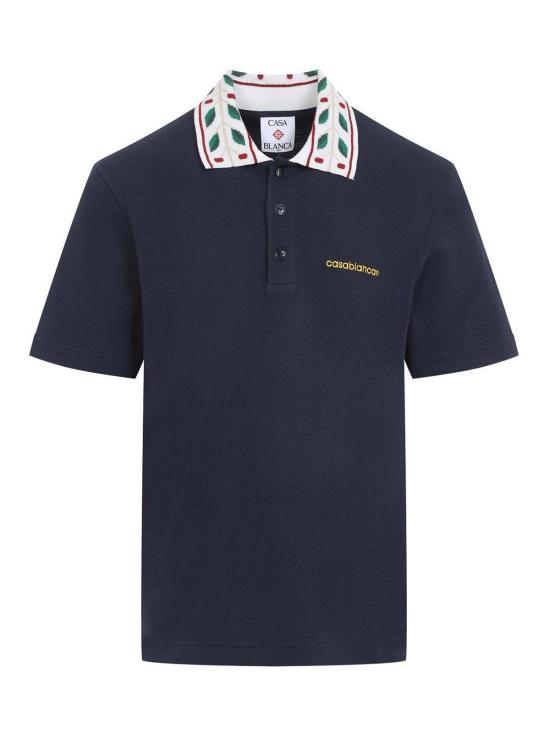 26FW 카사블랑카 폴로 티셔츠 MPF26JTP49902NAVY DARK BLUE