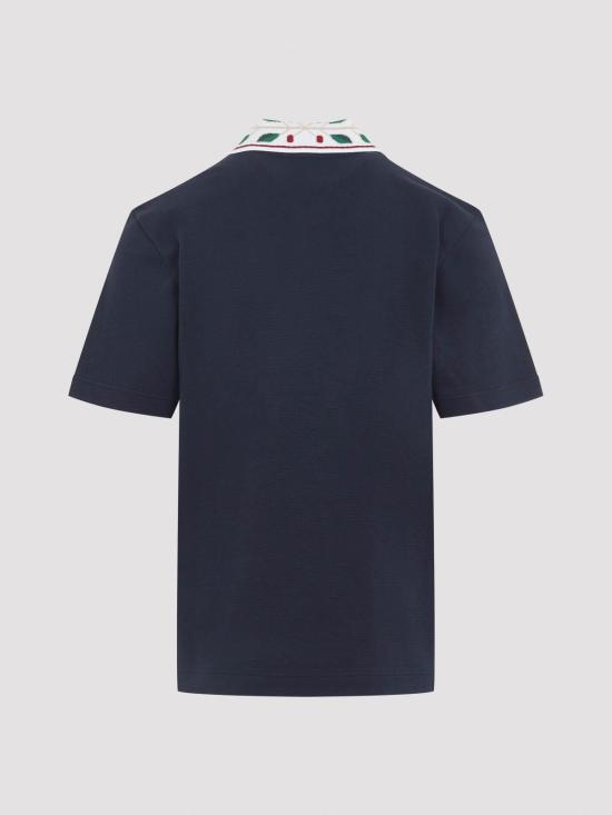 26FW 카사블랑카 폴로 티셔츠 MPF26JTP49902NAVY DARK BLUE - CASABLANCA