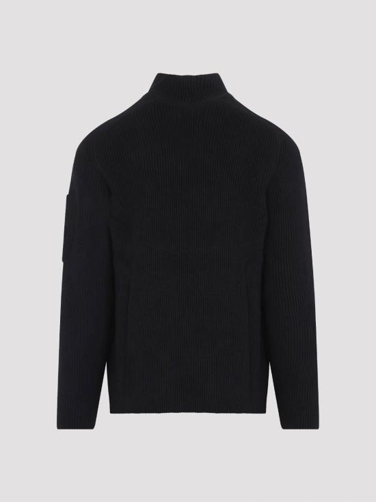 26FW 씨피 컴퍼니 풀 립 코튼 렌즈 하프 버튼 스웨터 21CMKN102A006608A999 BLACK - C.P. COMPANY