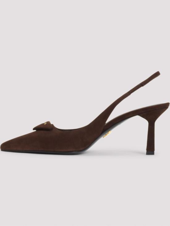 26FW 프라다 레더 슬링백 펌프 1I901MFDD75008F0003 DARK BROWN - PRADA