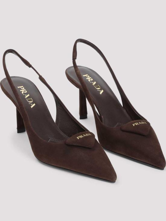 26FW 프라다 레더 슬링백 펌프 1I901MFDD75008F0003 DARK BROWN - PRADA