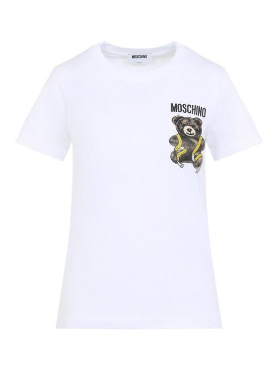 26FW 모스키노 반팔 티셔츠 262E070855411001 WHITE