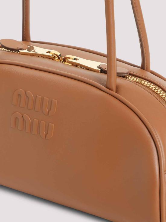 26FW 미우미우 보 레더 백 5BB193VOOO2CRWF0046 BROWN - MIU MIU