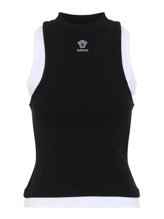 26FW 베르사체 민소매 티셔츠 10269431A186392BS70 BLACK
