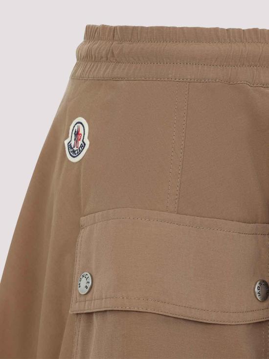26FW 몽클레어 코튼 혼방 A라인 미니 스커트 L20932D00024599MD24N BROWN - MONCLER