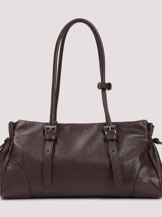 26FW 프라다 보니 미디엄 글라쎄 가죽 토트백 1BG628VOOX2HF2F05RC BROWN - PRADA