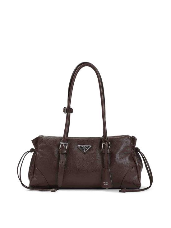 26FW 프라다 보니 미디엄 글라쎄 가죽 토트백 1BG628VOOX2HF2F05RC BROWN