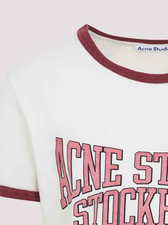 26FW 아크네 스튜디오 반팔 티셔츠 BL0442CM7 BURGUNDY - ACNE STUDIOS