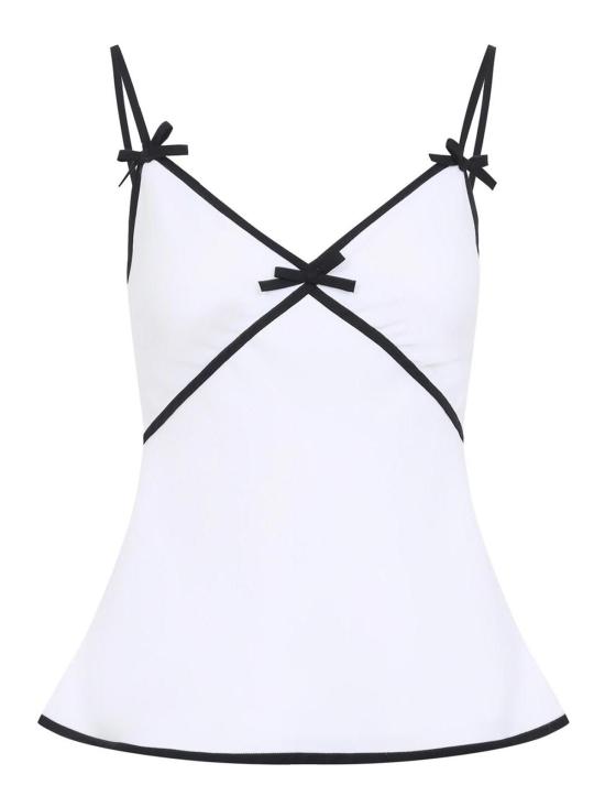 26FW 모스키노 민소매 티셔츠 262E080255330001 WHITE