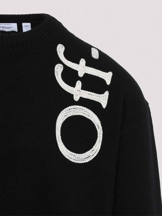 26FW 오프화이트 스웨터 44MHE213F26K001001 BLACK - OFF WHITE