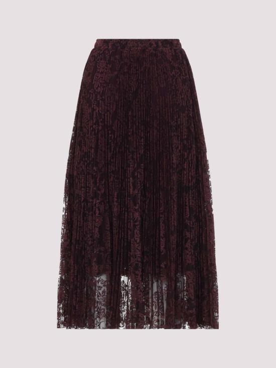 26FW 에르마노 설비노 미디 스커트 D492O360EYF91623 DARK RED - ERMANNO SCERVINO