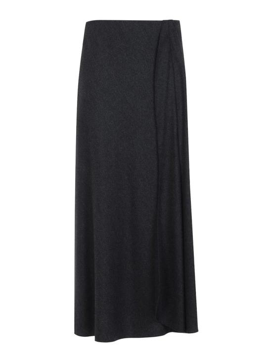 26FW 조르지오 아르마니 미디 스커트 GW003451TE10537U8131 DARK GREY