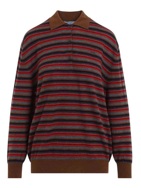 26FW 프라다 폴로 티셔츠 P24F3NSOOO6220F0CQJ DARK GREY