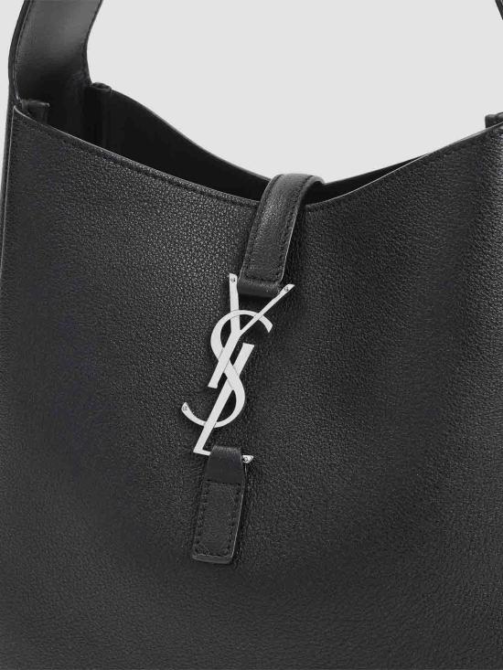26FW 생로랑 LE 5 A 7 서플 스몰 그레인드 레더백 713938AACQG1000 BLACK - SAINT LAURENT