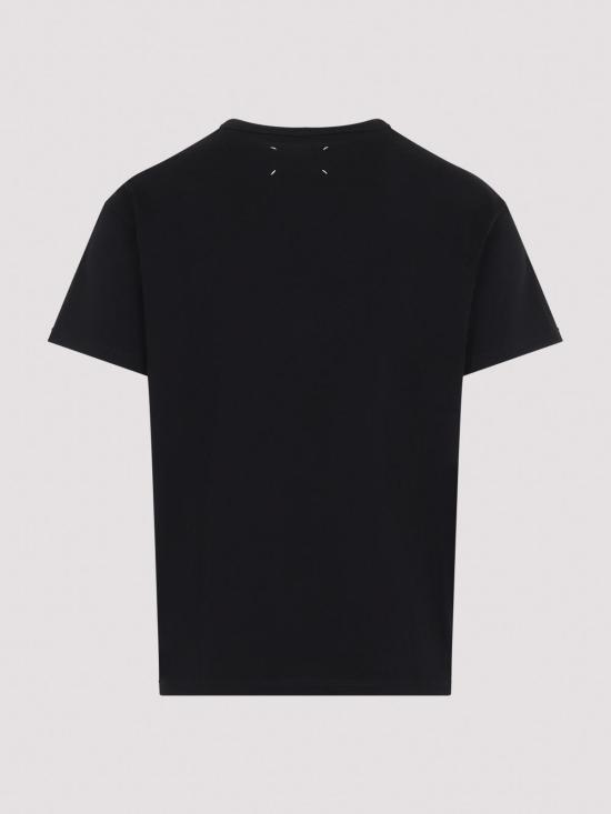 26FW 마르지엘라 로고 코튼 티셔츠 S50GC0736S22816900 BLACK - MAISON MARGIELA