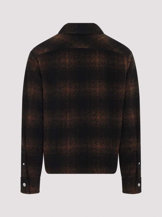 26FW 몽클레어 체크 플란넬 집업 셔츠 자켓 L20912F0003589BKBF29 BROWN - MONCLER