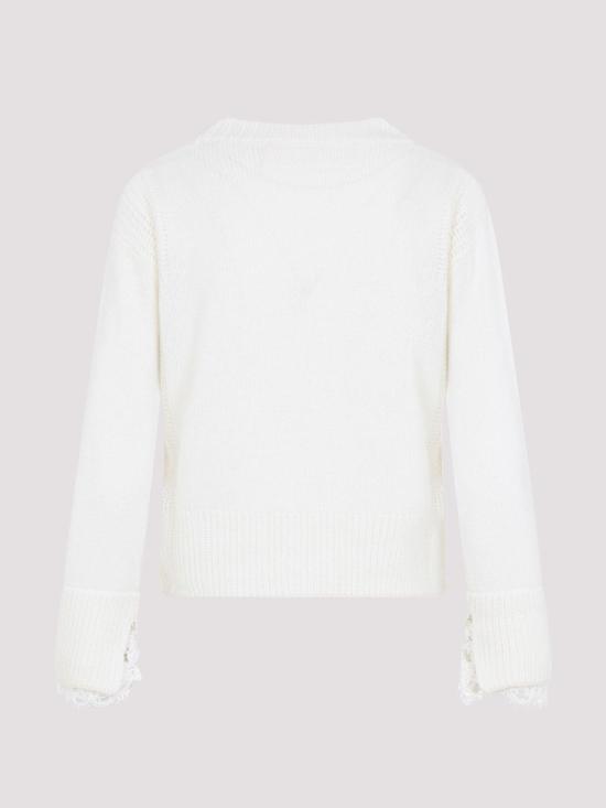 26FW 에르마노 설비노 가디건 D495N303APPYI14300 WHITE - ERMANNO SCERVINO