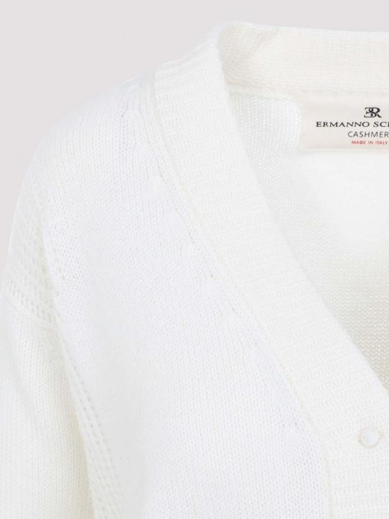 26FW 에르마노 설비노 가디건 D495N303APPYI14300 WHITE - ERMANNO SCERVINO
