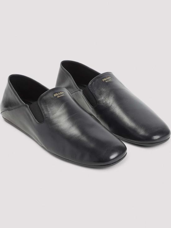 26FW 프라다 스웨이드 트라이앵글 로고 페니 로퍼 2S3005FG000070F0002 BLACK - PRADA