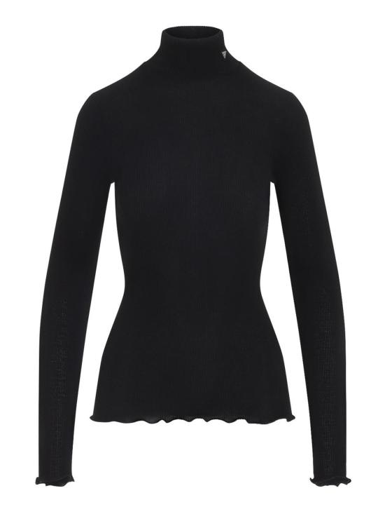 26FW 프라다 자수 로고 세미 크롭 반팔 티셔츠 39700SOOO6080F0002 BLACK