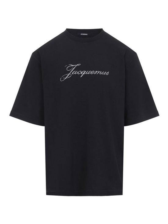 26FW 자크뮈스 로고 프린트 장식 티셔츠 TSM00639AJ00289990 BLACK