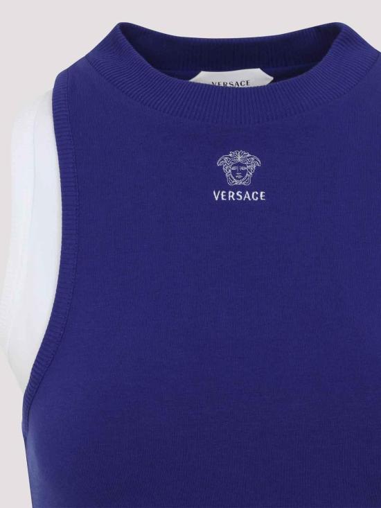 26FW 베르사체 미디 스커트 10265911A186392U9P0 BLUE - VERSACE
